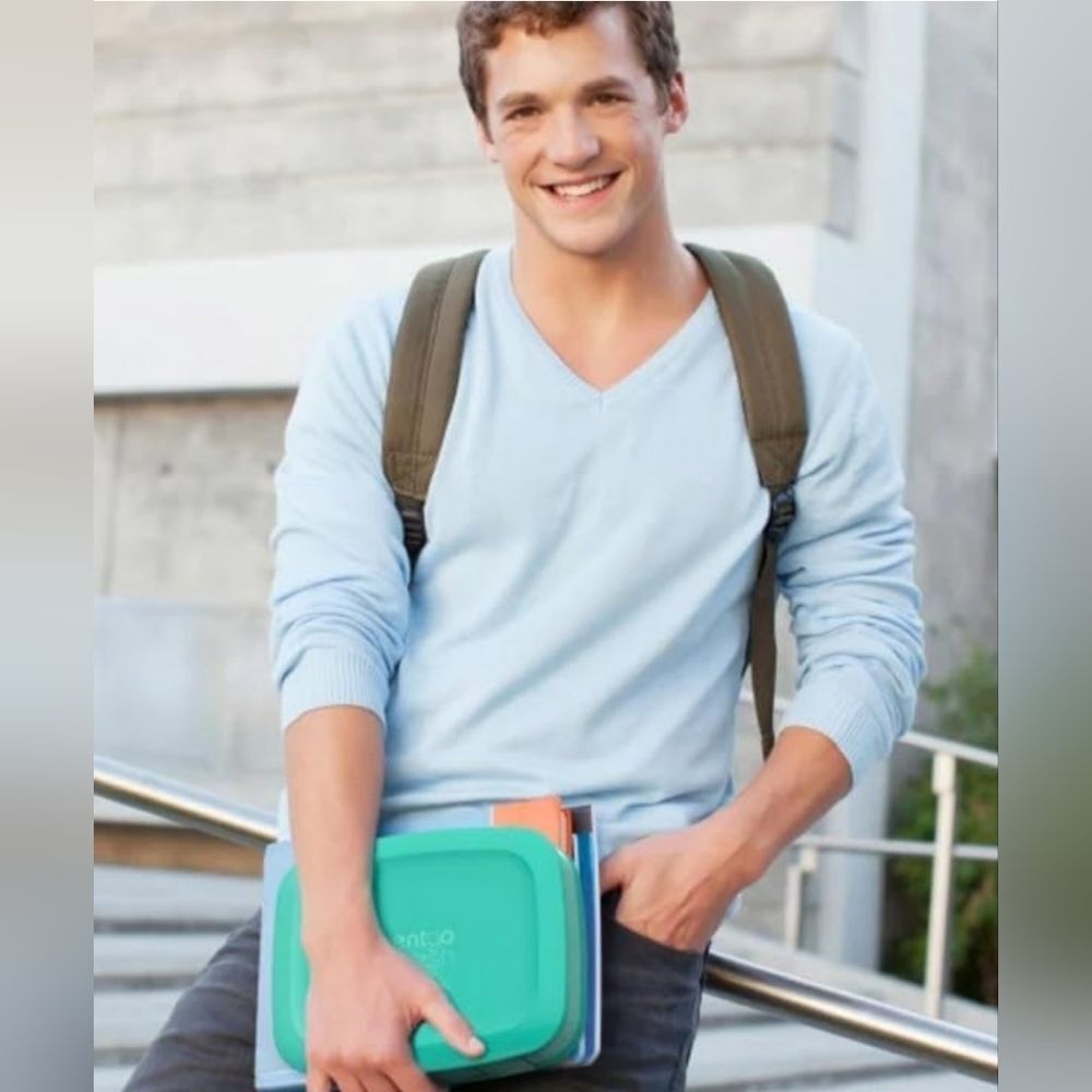 Bentgo Fresh Lunch Box Container Bundle 2-pack Reuseable Blue Green NEW - Picture 6 of 6